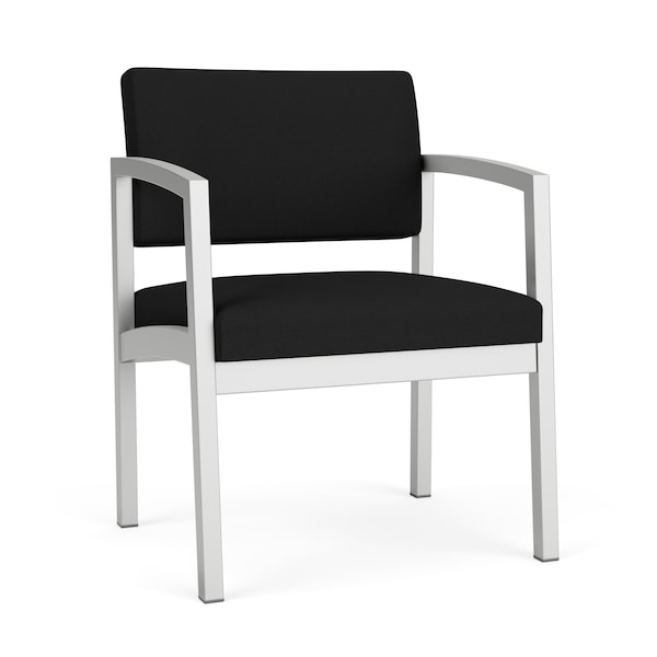 Lesro Lenox Steel Guest Chair, Black/Onyx Seat, Black/Onyx Back, 24.5 W 24.5 L 32 H LS1201 - main